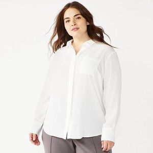 Nine West Women’s White Casual Button Down Shirt